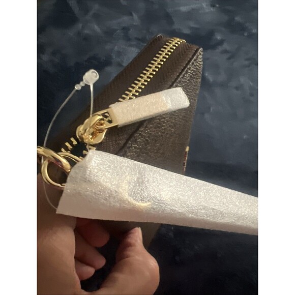 Michael Kors Jet Set Travel Large Zip Around Signature Leather Brown MK Wallet - Picture 7 of 14